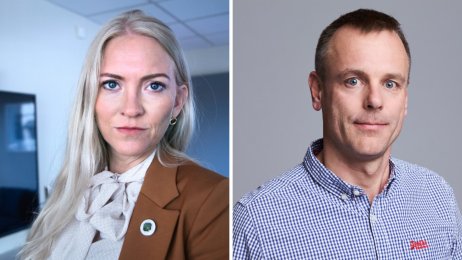 Bildet viser portrett av Lill Sverresdatter Larsen og Espen Gade Rolland