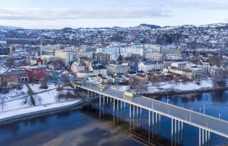 St. Olavs hospital sett fra luften