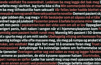 Bildet viser setninger fra Sykepleiens undersøkelse om seksuell trakassering