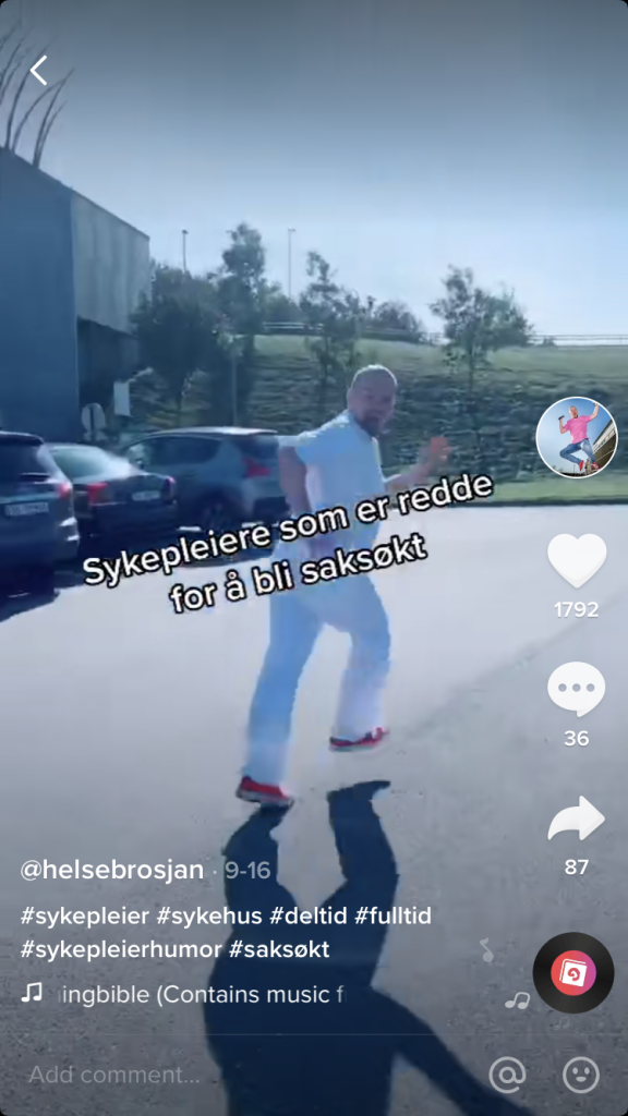 Bildet viser en skjermdump fra TikTok.