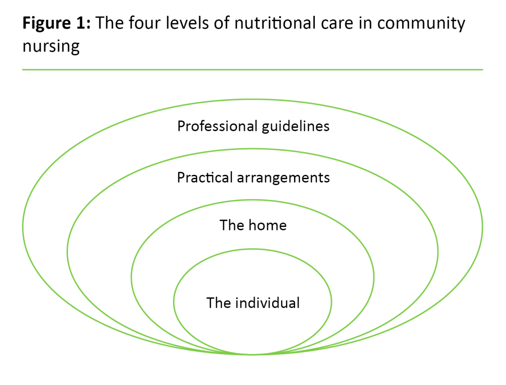 Figure 1. The four levels of nutritional care in community nursing