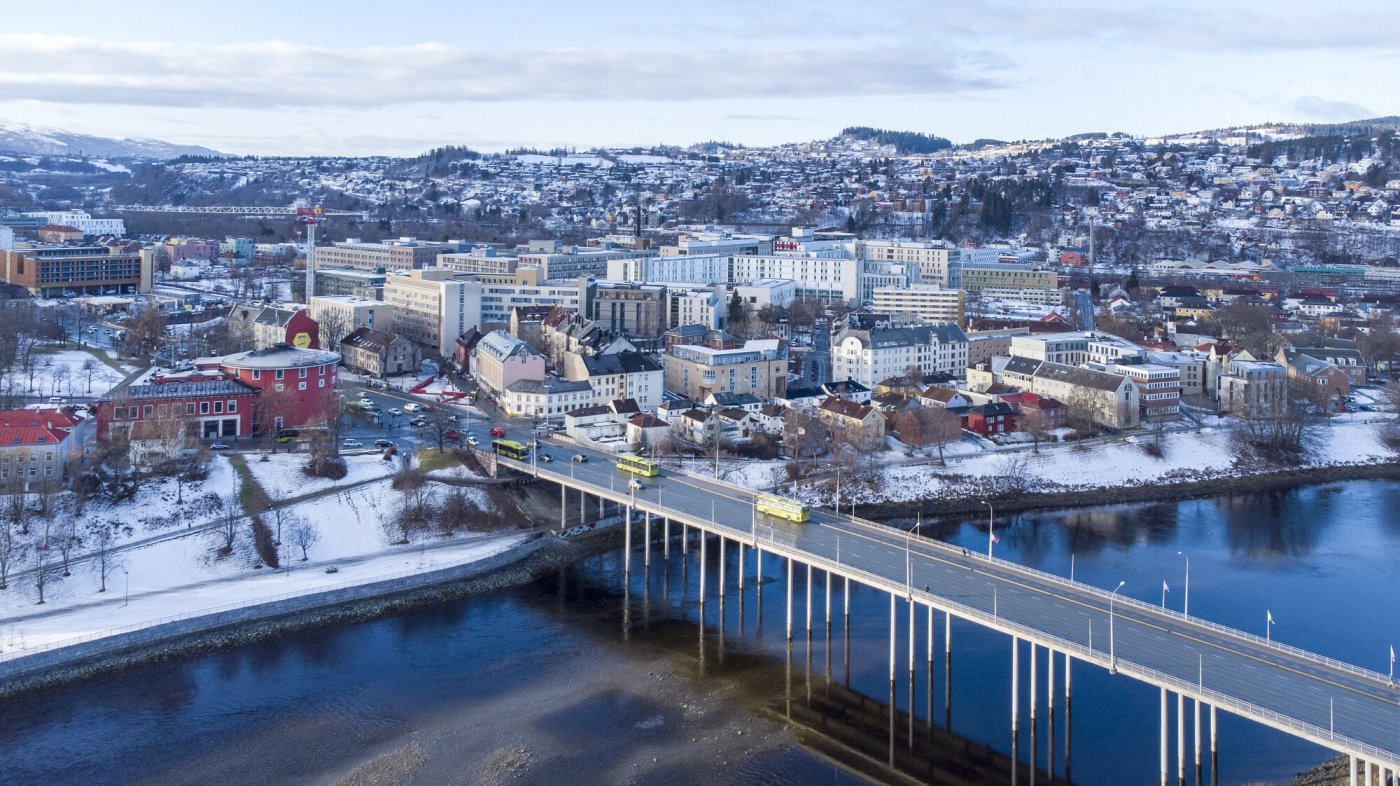 St. Olavs hospital sett fra luften