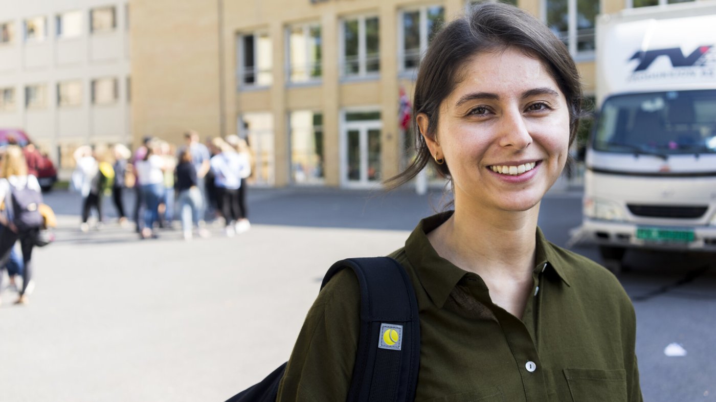 bildet viser student Lozan Balisany ved Lovisenberg