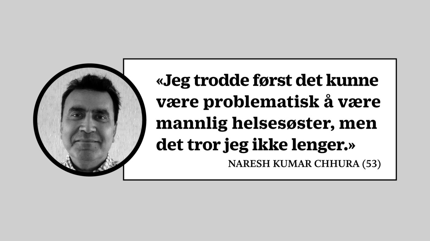 Bildet viser helsesøster Naresh Kumar Chhura.