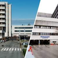 BIlde av Haukeland og Stavanger universitetssjukehus.